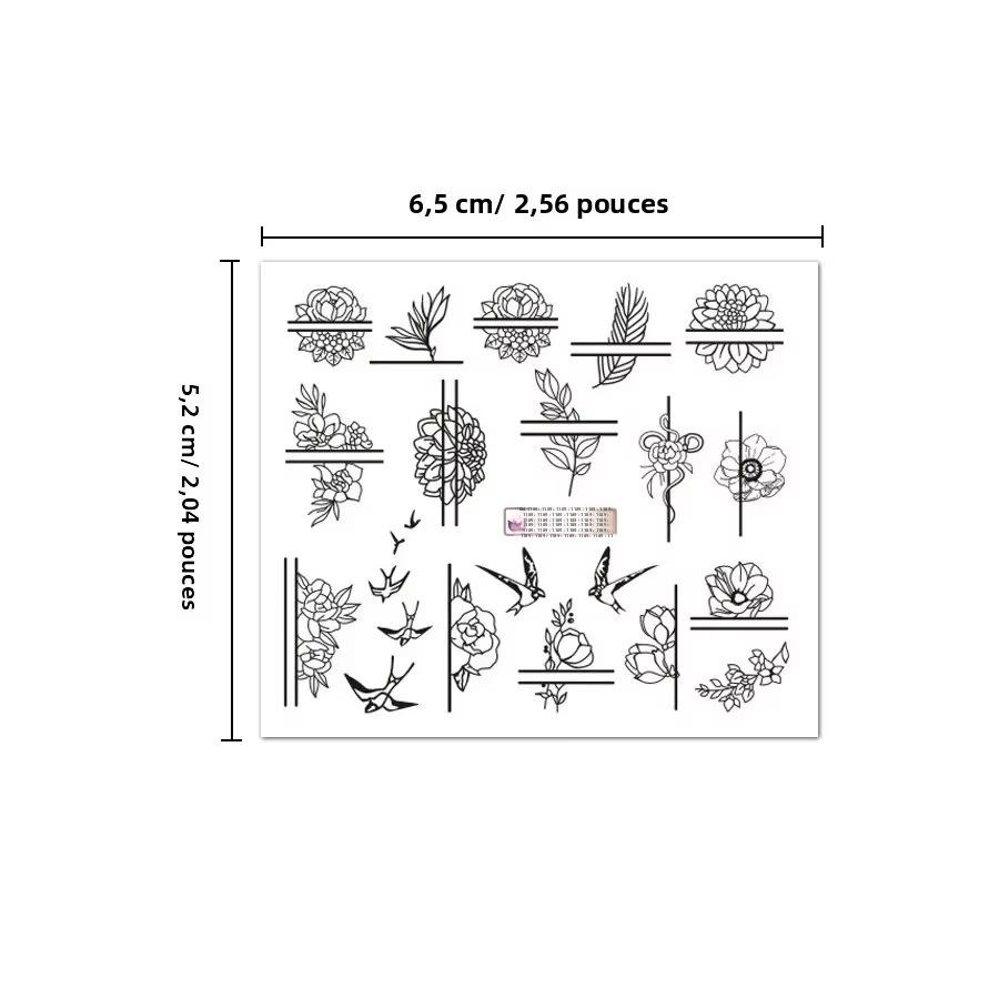Ensemble d'autocollants pour Nail Art