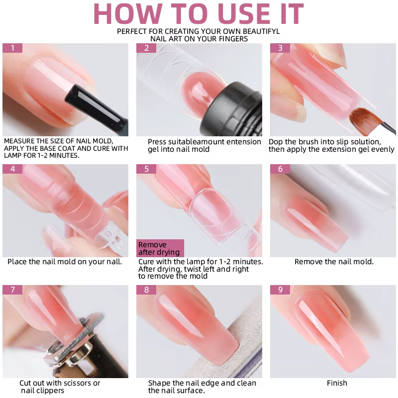 Ensemble de Gel d'extension d'ongles