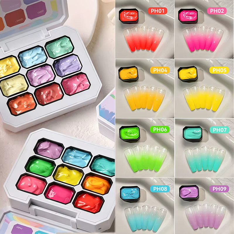 UR SUGAR Gel de Peinture Dégradé 9 Couleurs pour Nail Art