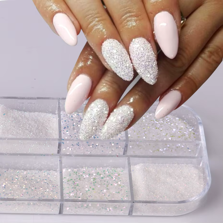 Poudre à paillettes pour ongles