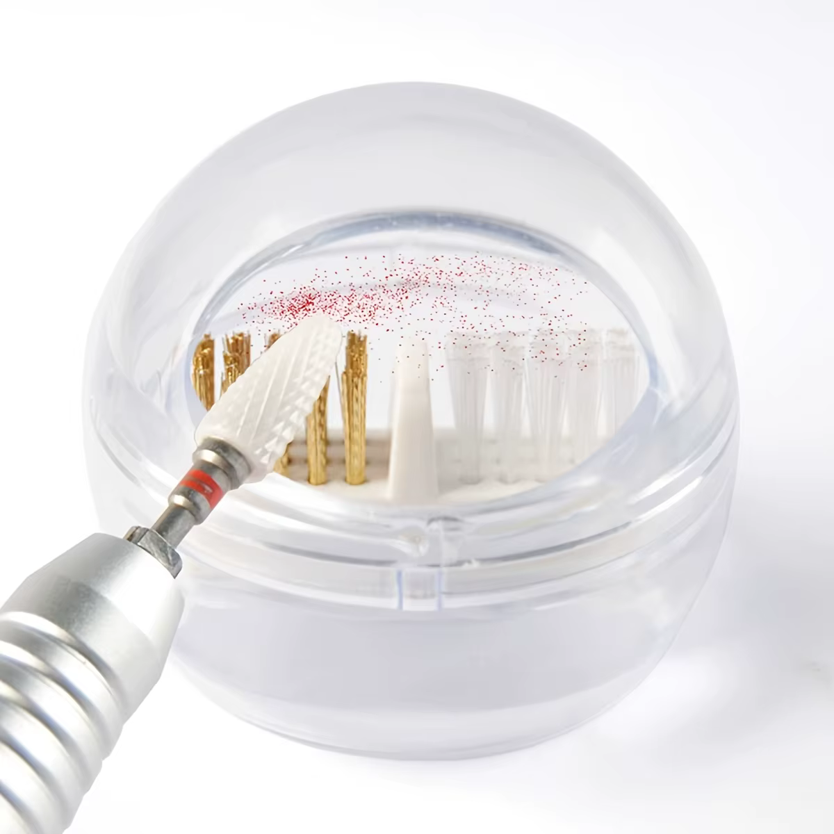 Foret à ongles brosse de nettoyage fil de cuivre enlever la poussière mallette