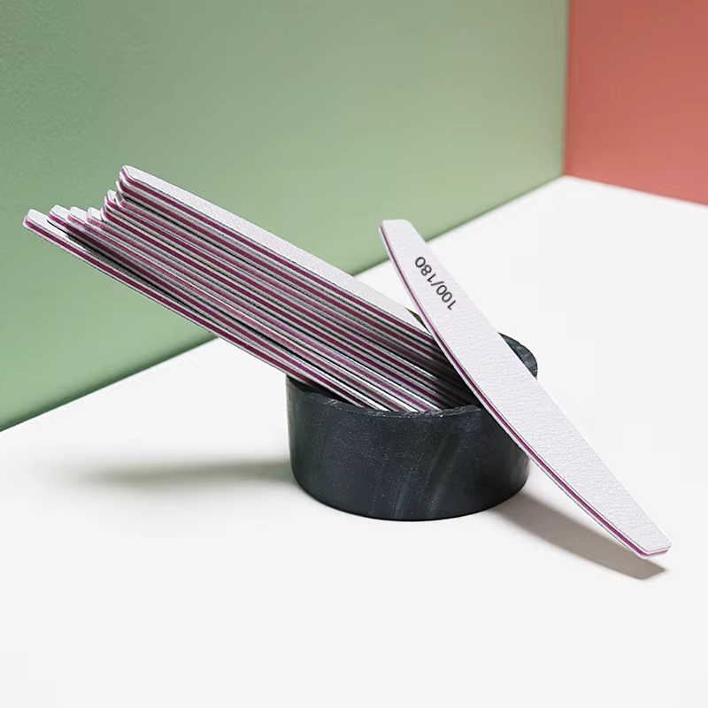 Tampon de lime à ongles 100/180 grain demi-lune limes