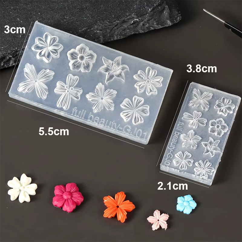 Moule à ongles en silicone pour pétales de fleurs de printemps