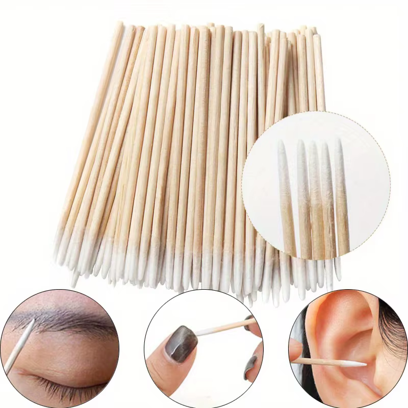 Coton-tige en bois pour ongles
