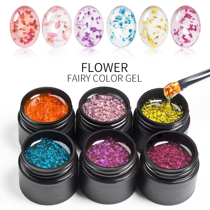 Vernis à ongles Gel à fleurs séchées