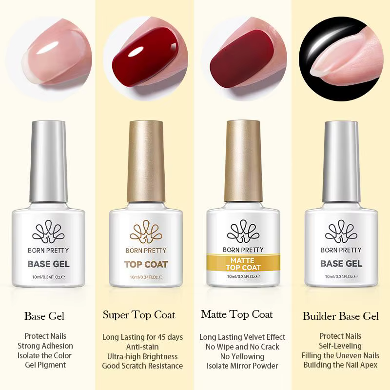 Faillite N PRETTY-Gel de base et couche de finition en caoutchouc