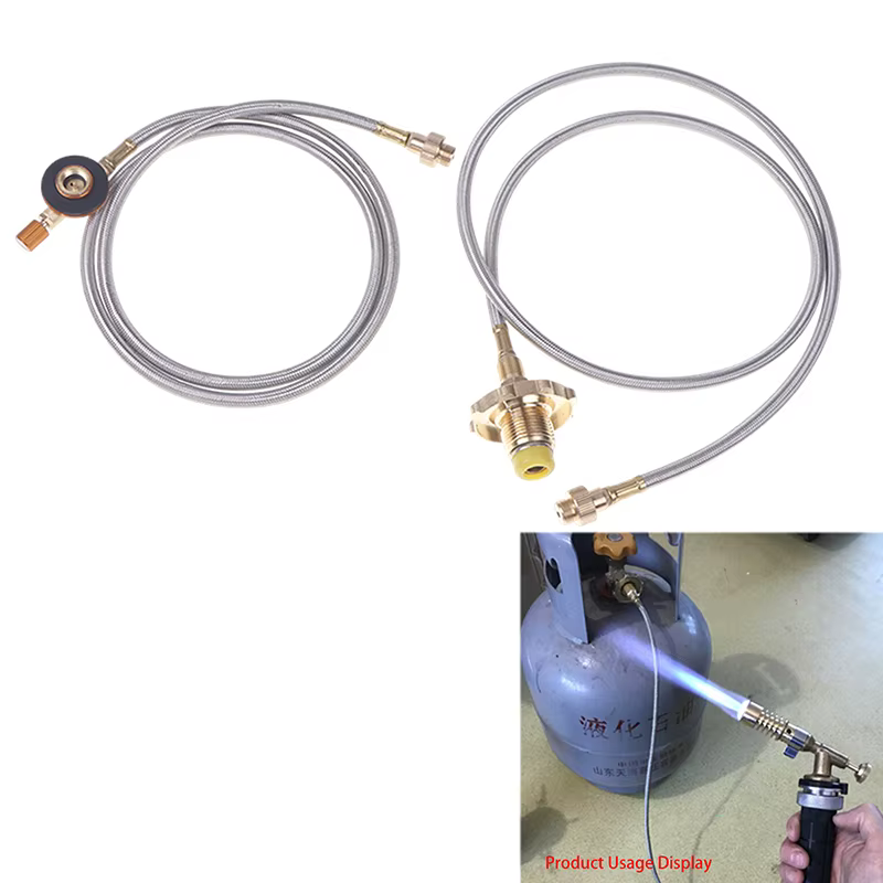 Tuyau d'extension GPL de 1 mètre pour réservoir de gaz plat, raccord de gonflage de gaz liquéfié