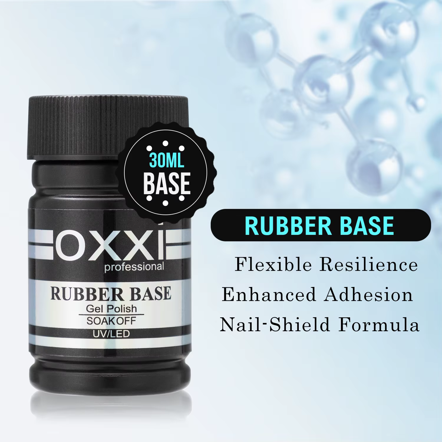 OXXI 30ml vernis Gel de Base en caoutchouc épais haute brillance sans lingette couche de finition