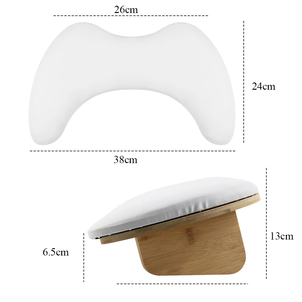 Coussin pour nail art, support de bras incliné en cuir PU