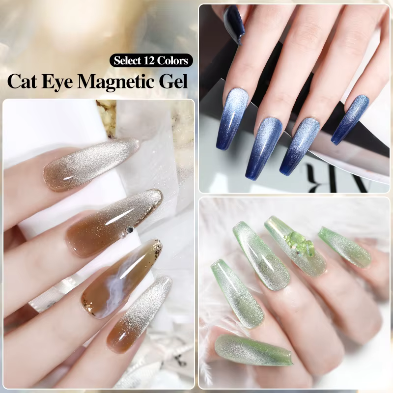 NAILCO 10ml Gel oeil de chat vernis à ongles doré magnétique tremper UV manucure Base Top Gels caméléon Lakier