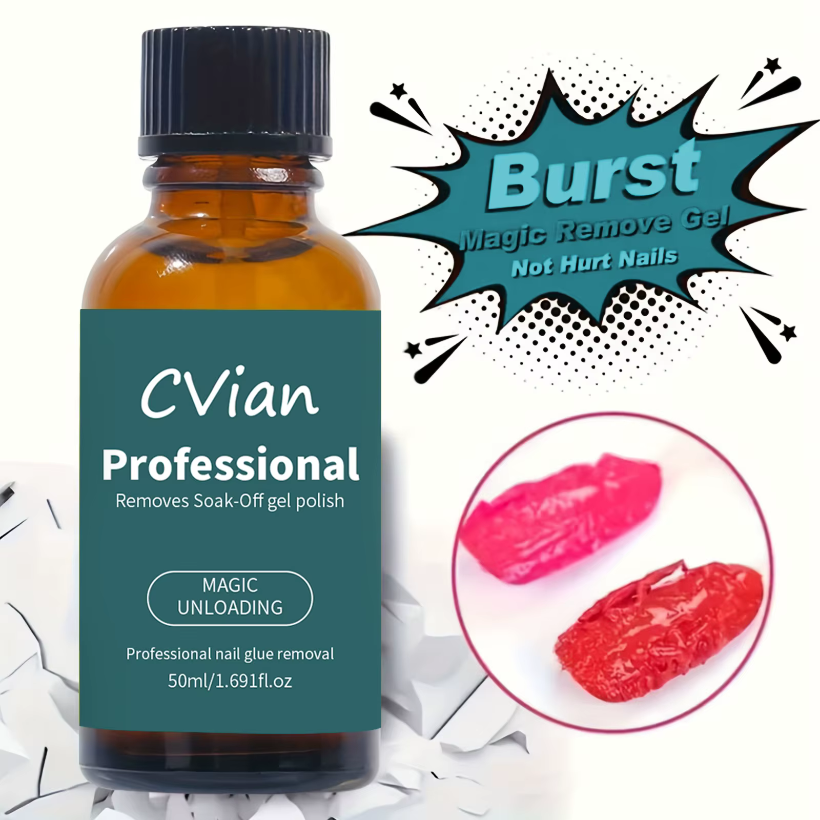Dissolvant pour vernis à ongles en gel 50 ml
