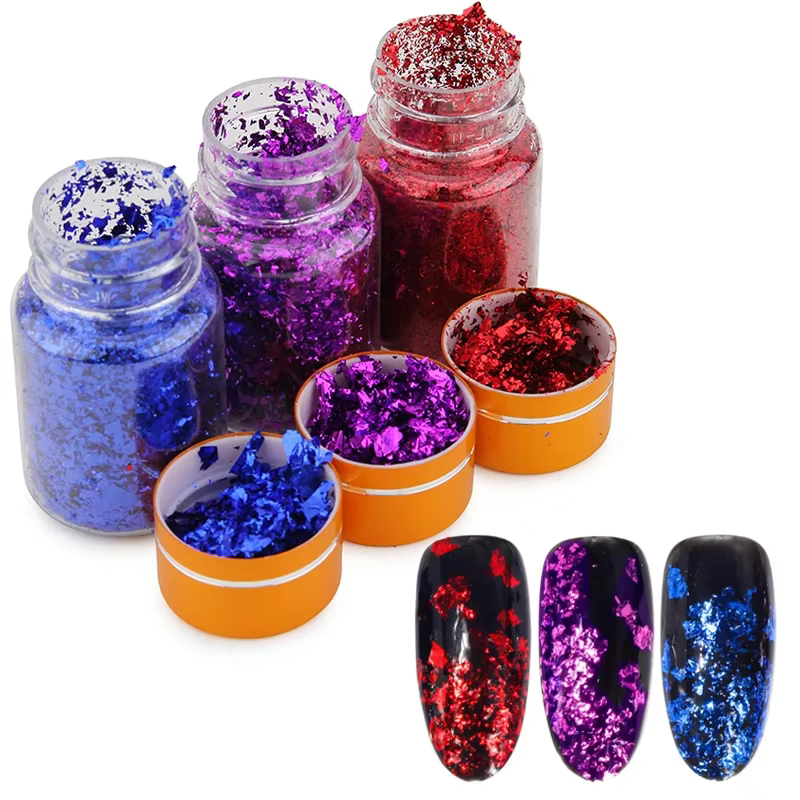 Flocons de manucure à paillettes