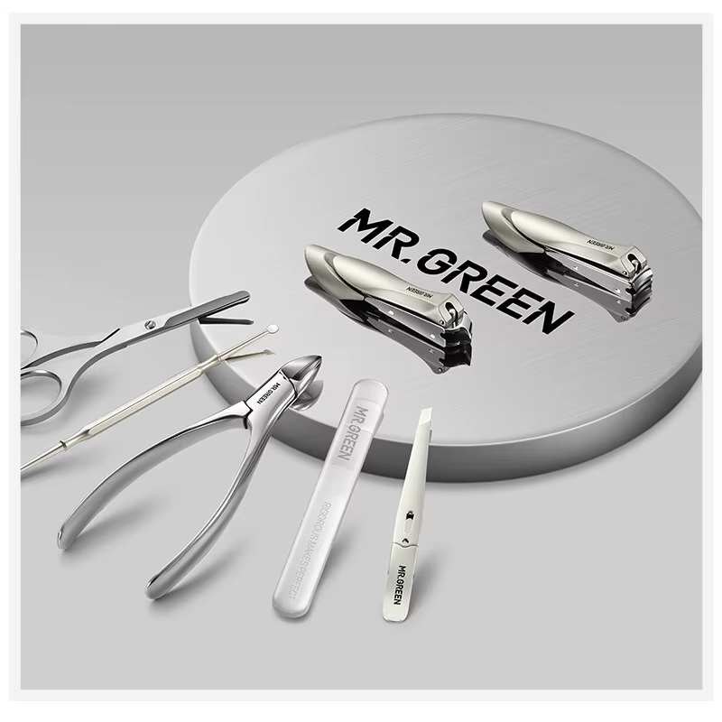 MR.GREEN – ensemble de manucure avec étui en cuir 7 en 1