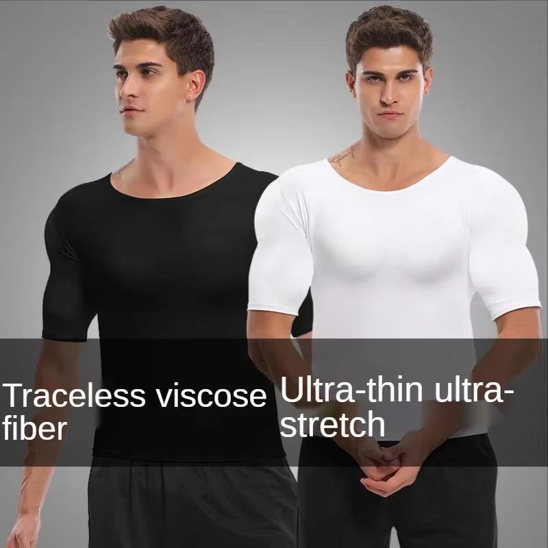 T-shirts de cosplay pour homme avec faux muscles, en mousse ABS, chemise d'anime, costume d'anime, coussinets invisibles pour mariage, sous-vêtements sculptants pour la poitrine et les bras.