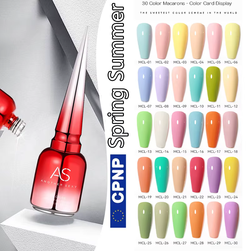AS 15ml Macaron bonbons Gel vernis à ongles couleurs printemps été bleu violet Semi Permanent
