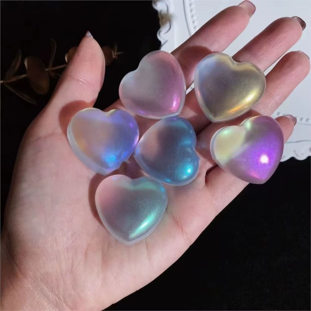 6 pots de poudre à ongles effet miroir sirène