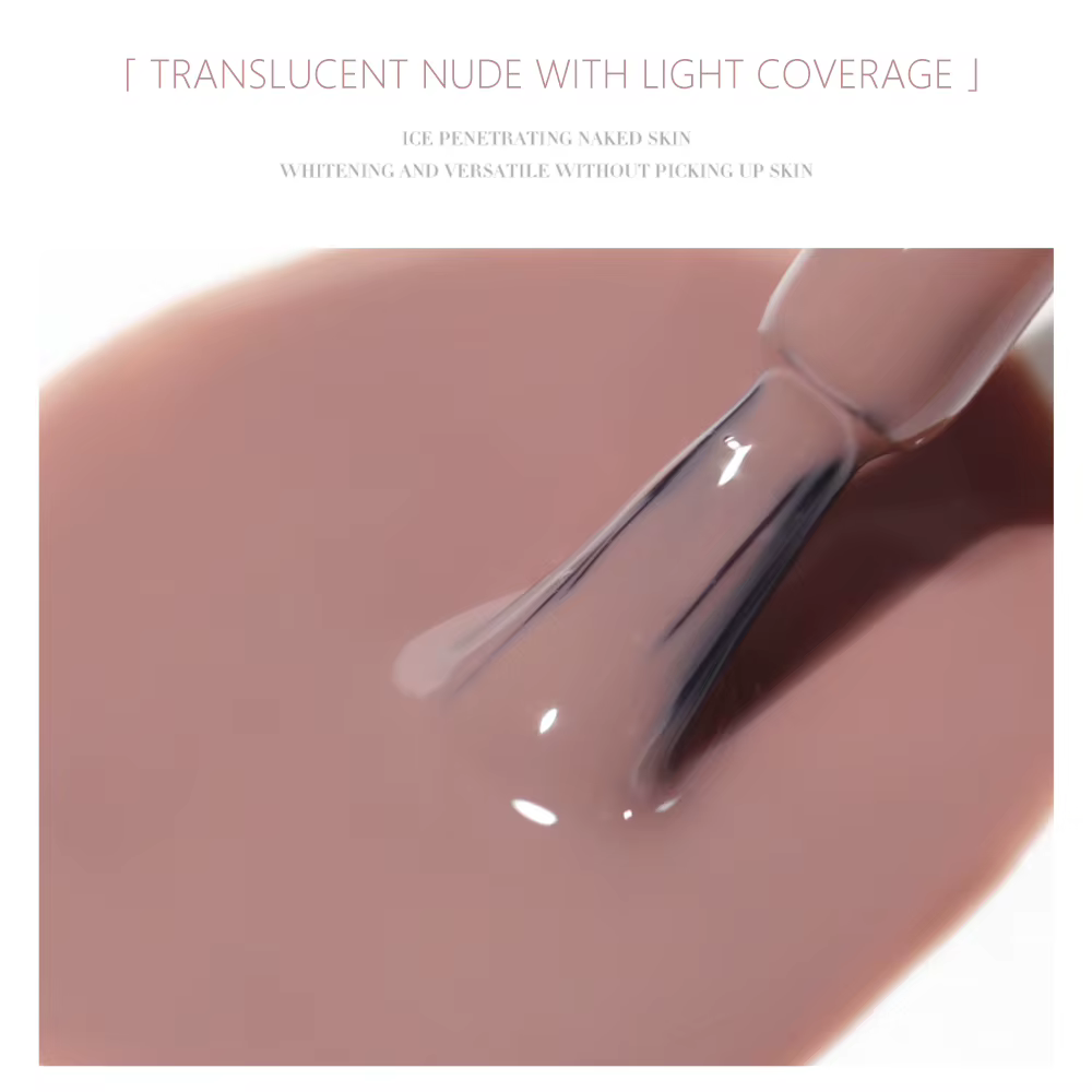 6 Couleurs Gel Polish Transparent Nude 15ml Rose Naturel Marron Gel UV LED Soak Off Haute Brillance Manucure pour Salon et DIY