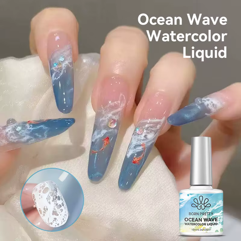 BORN PRETTY 10ml bulle océan vague blanc Gel vernis à ongles printemps Nail Art