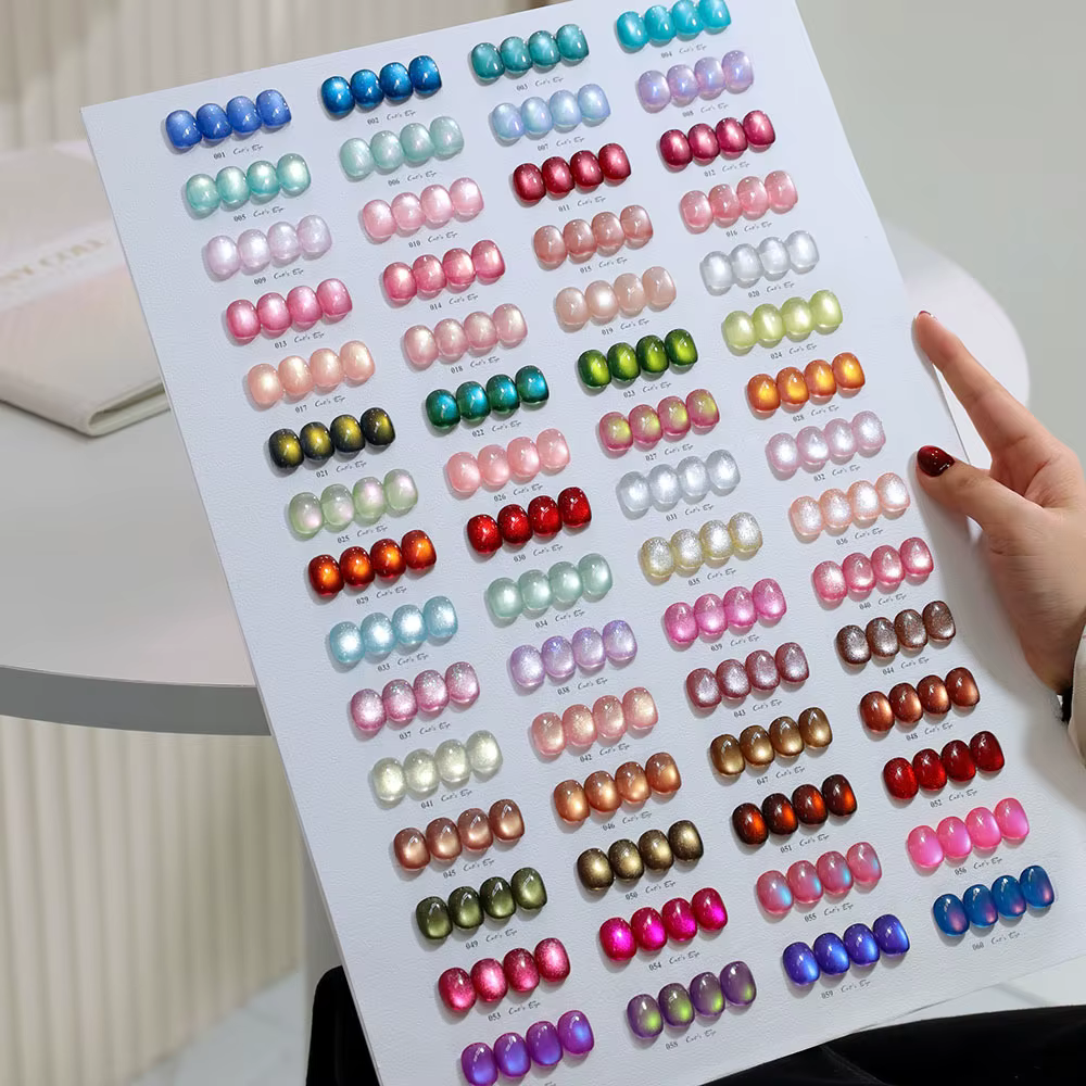 Kit de vernis à ongles gel effet œil de chat TPO FREE avec présentoir