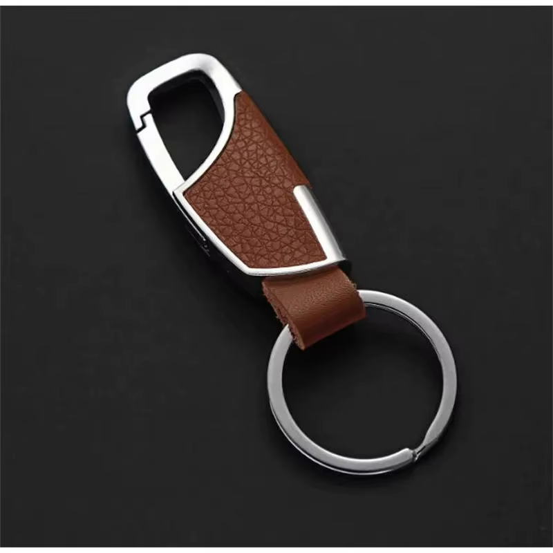 Porte-clés créatif en cuir avec design portable à accrocher à la ceinture, idéal pour les cadeaux souvenirs de vacances