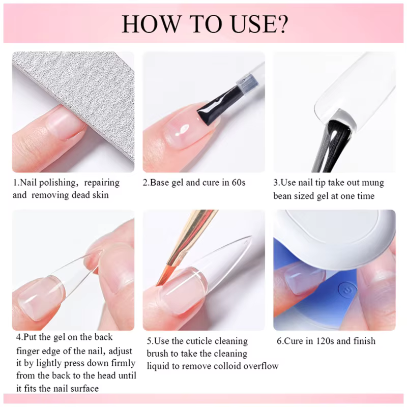 MTSSII 10ml Gel 3-en-1 pour extensions d'ongles