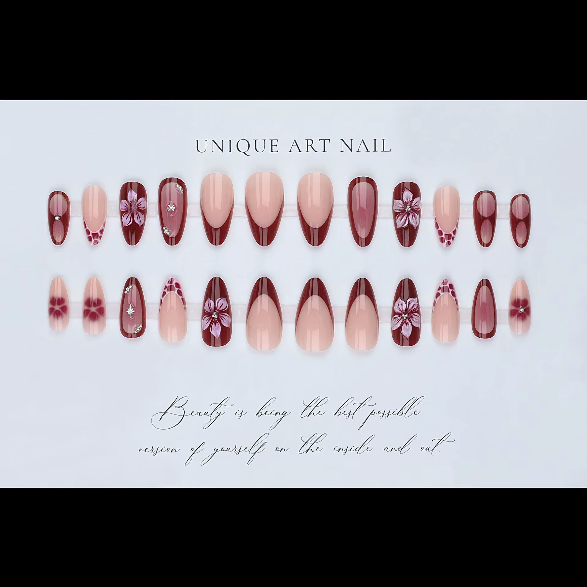 Faux ongles 3D pour femmes et filles