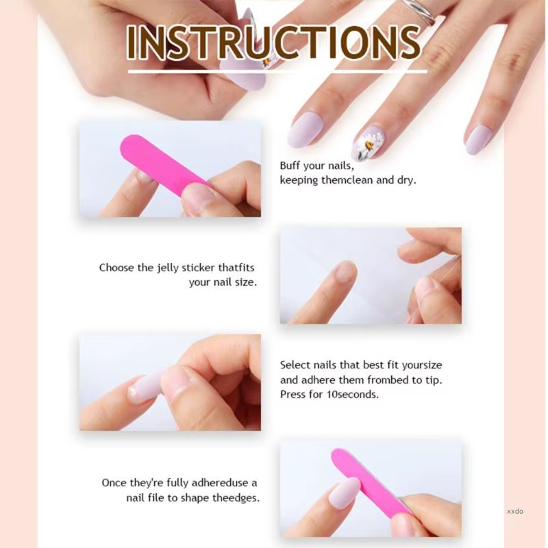 Faux ongles artificiels avec jolis nœuds
