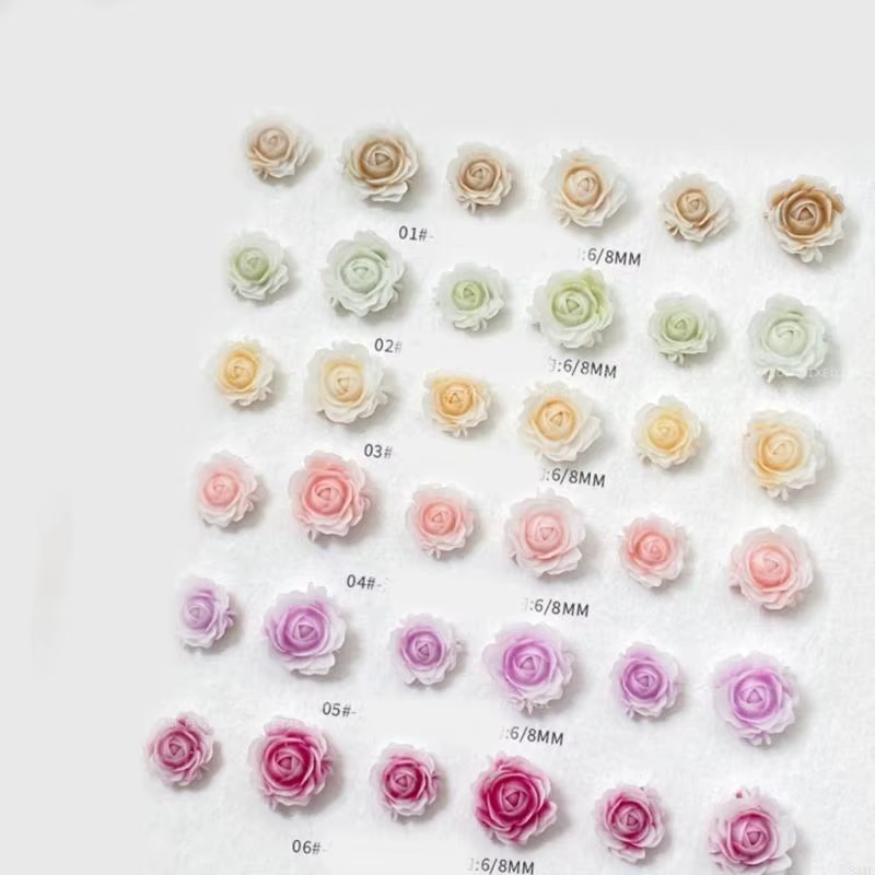 831E 50pcsdecorez vos ongles avec des accessoires rose en résine adaptés aux amateurs