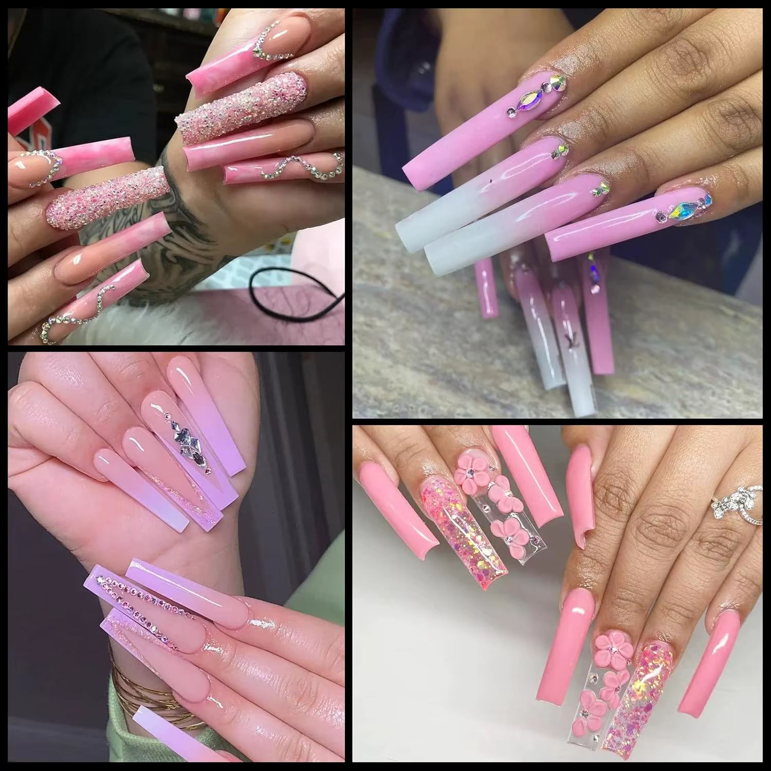 100 pièces/boîte XXL pointes d'ongles Extra droites longs cercueil carré faux ongles C incurvé ABS