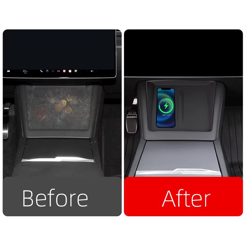 Accessoires pour Tesla Model Y Juniper 2026, tapis de charge sans fil, tapis antidérapants en silicone pour Tesla Model 3 Highland 2024-2026