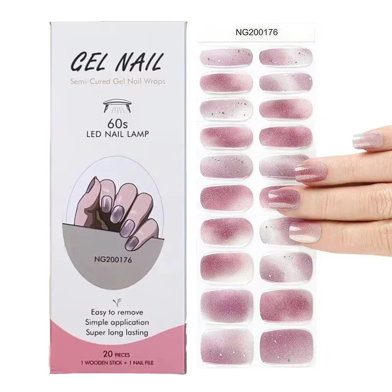 Autocollant pour ongles en gel semi-durci pour manucure