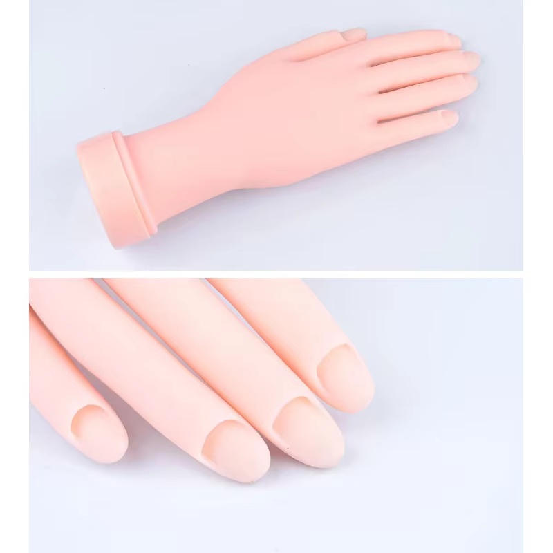 Main d'entraînement souple et flexible pour la pratique de l'art des ongles