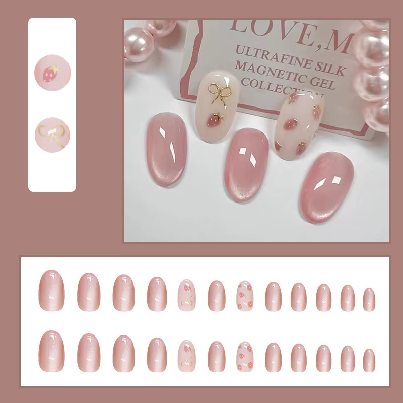 Faux ongles courts pour femmes et filles