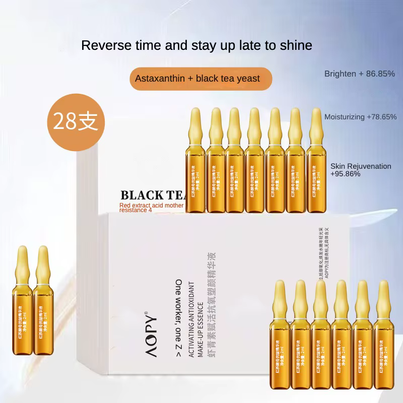 Cosy axanthine-Ampoule anti-âge pour le visage, sérum anti-âge déformable, éclaircissant, hydratant, soins du visage, essence, 28 pièces/ensemble