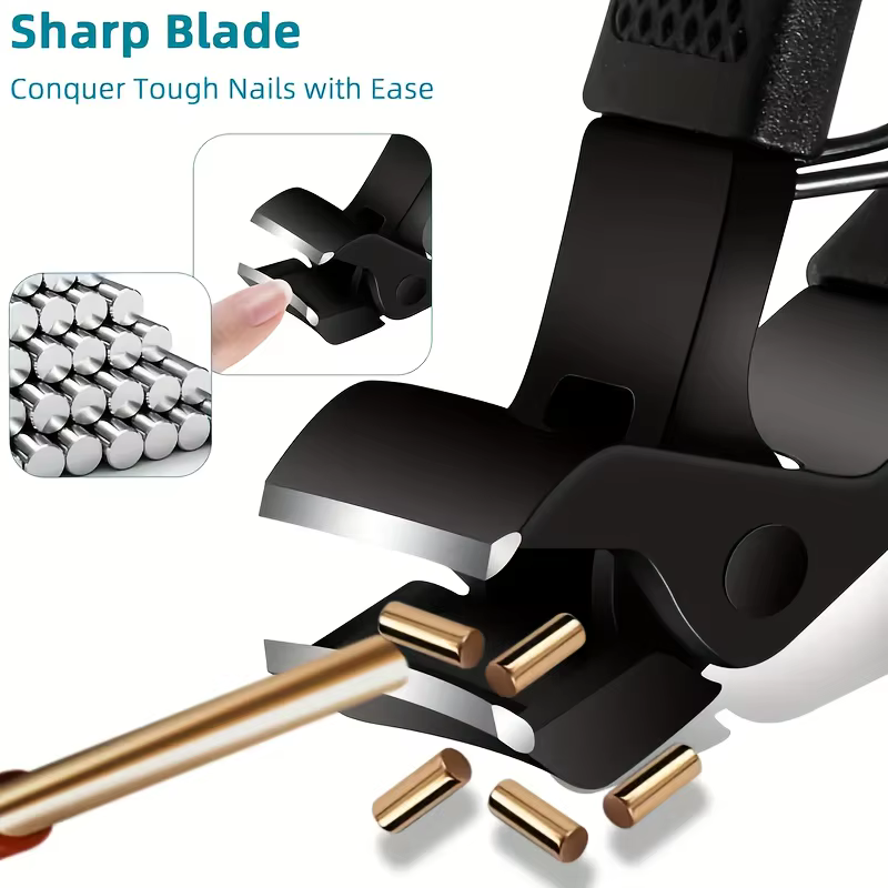 Ensemble de 3 pièces pour le soin des ongles en acier inoxydable professionnel.