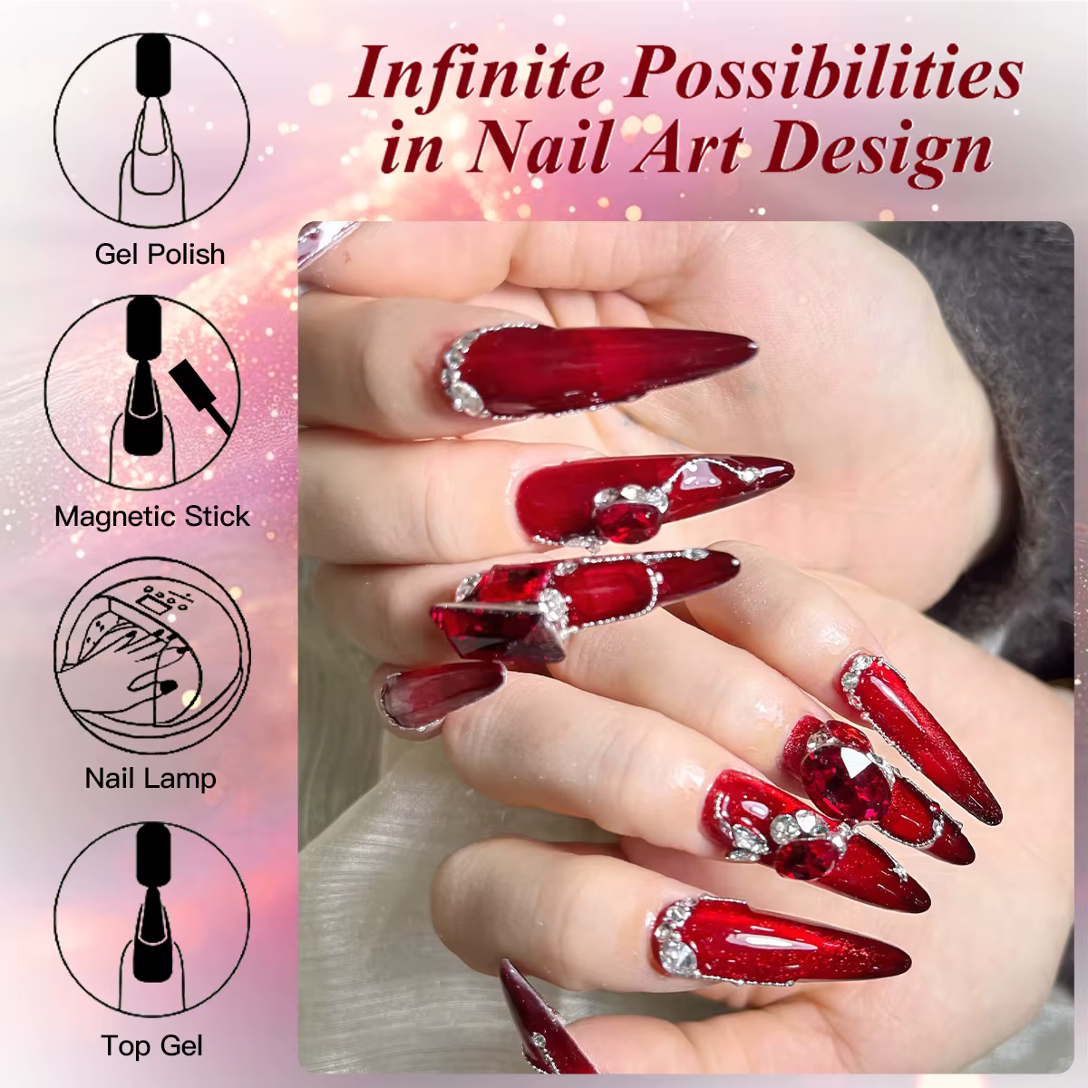 Vernis Gel Nai magnétique vin rouge 10ml