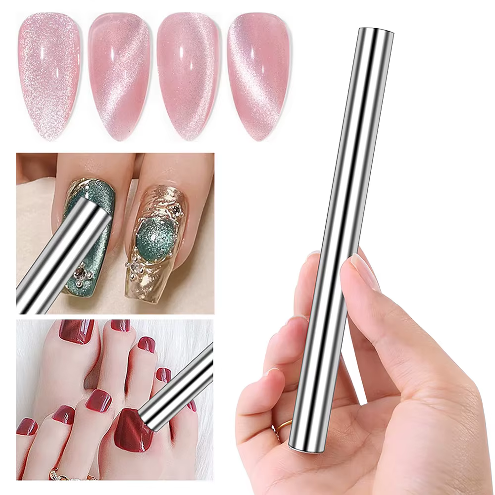 Aimant cylindrique chaud pour oeil de chat vernis Gel UV avec décoration d'art des ongles outils magnétiques d'ongle de