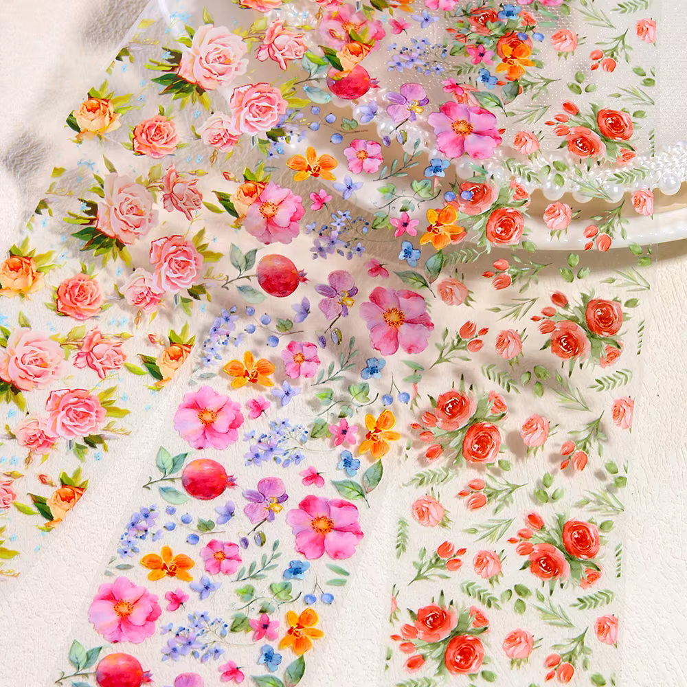 Papier de transfert pour nail art floral de printemps