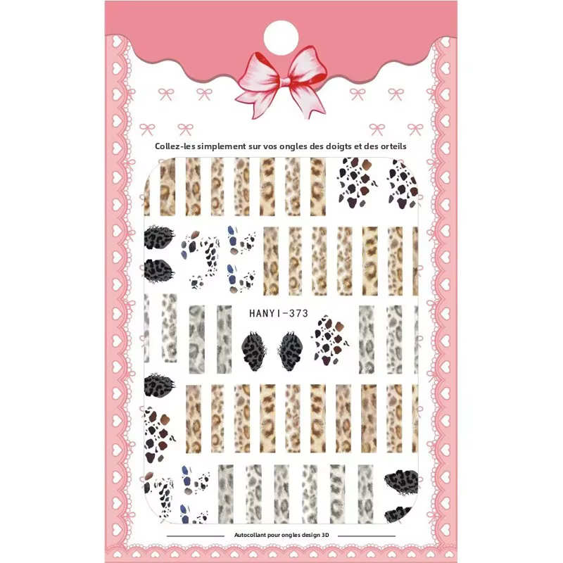 Autocollants pour ongles en forme d'animaux
