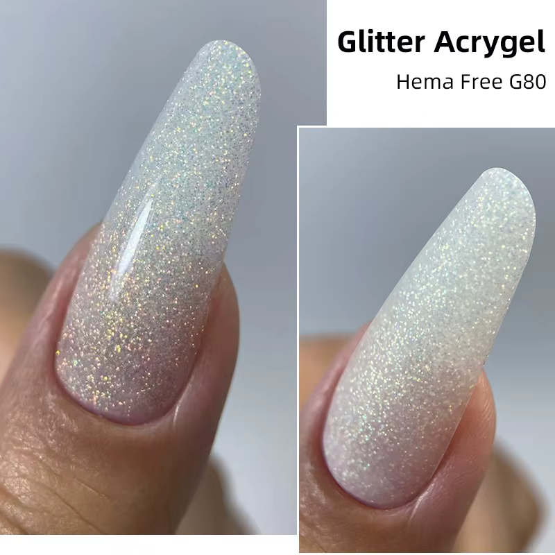 MSHARE 50g Shimmer acrylique Gel Extension