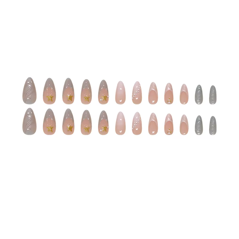 Faux ongles à presser en amande