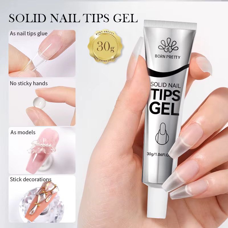 BORN PRETTY 30ml pointes d'ongles solides Gel avec 24 pièces