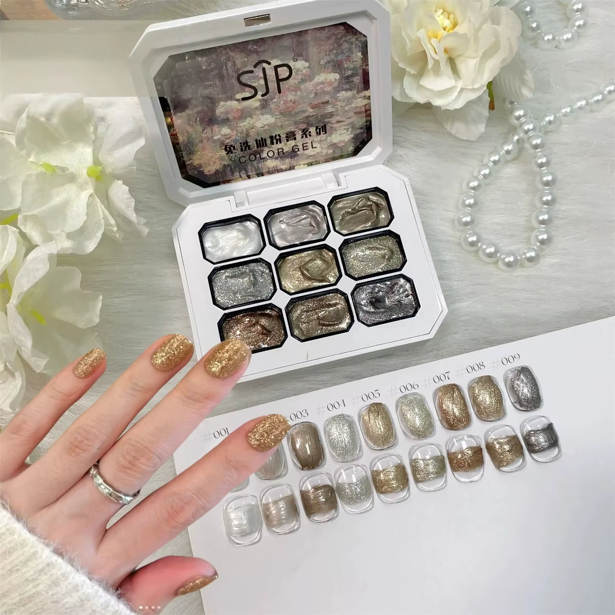 Ensemble de vernis à ongles solides en gel/poudre