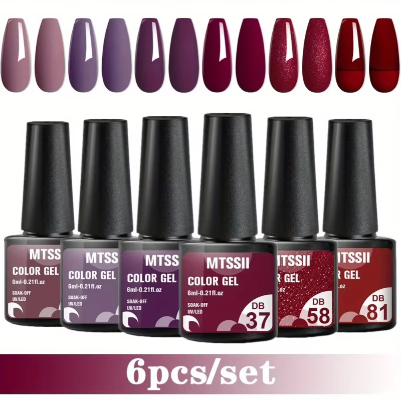 Kits de vernis à ongles Gel de couleur unie