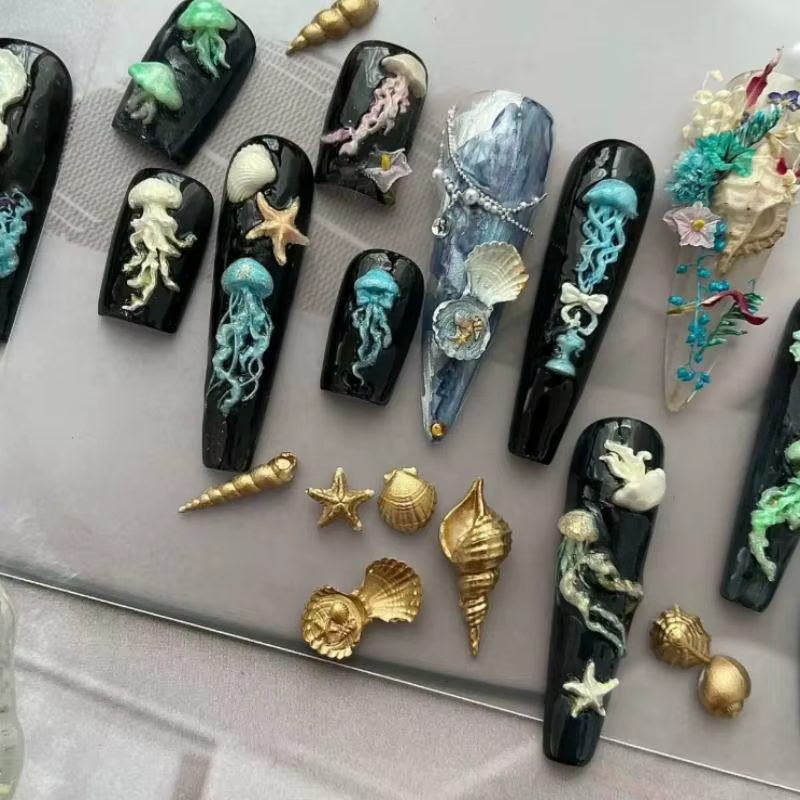 Moule en silicone 3D motif Danse du Lion de dessin animé pour nail art