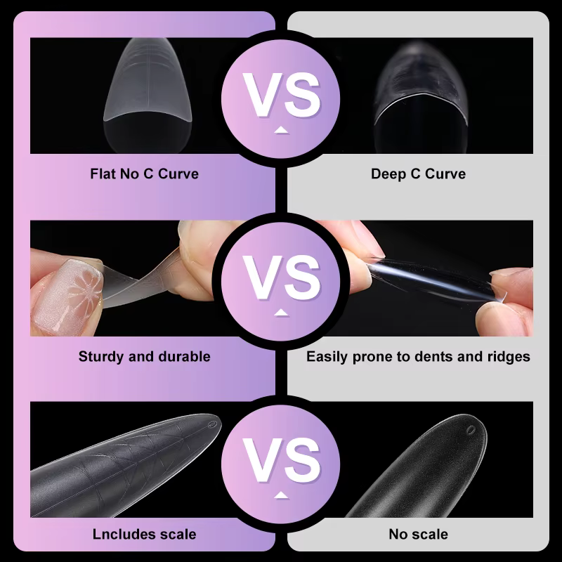 Kaniu 1 boîte double système ongles conseils clair couverture complète Extension faux