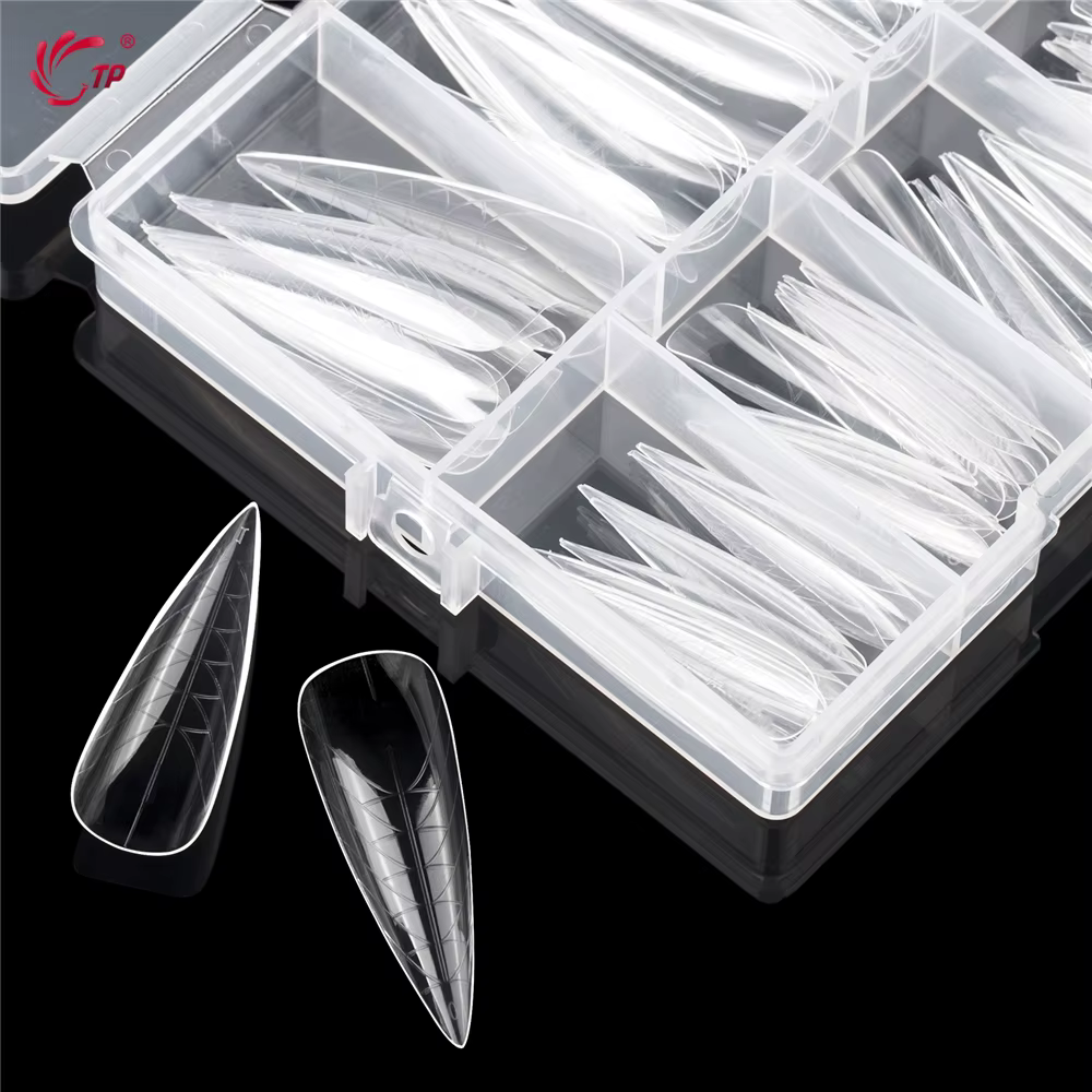 TP 75 pièces/150 pièces Stiletto double forme ongles acrylique construction rapide Gel moule couverture complète