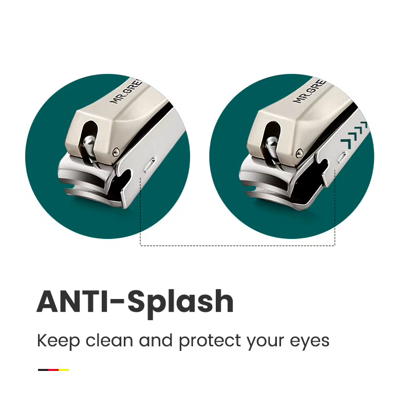 Coupe-ongles anti-éclaboussures MR.GREEN en acier inoxydable