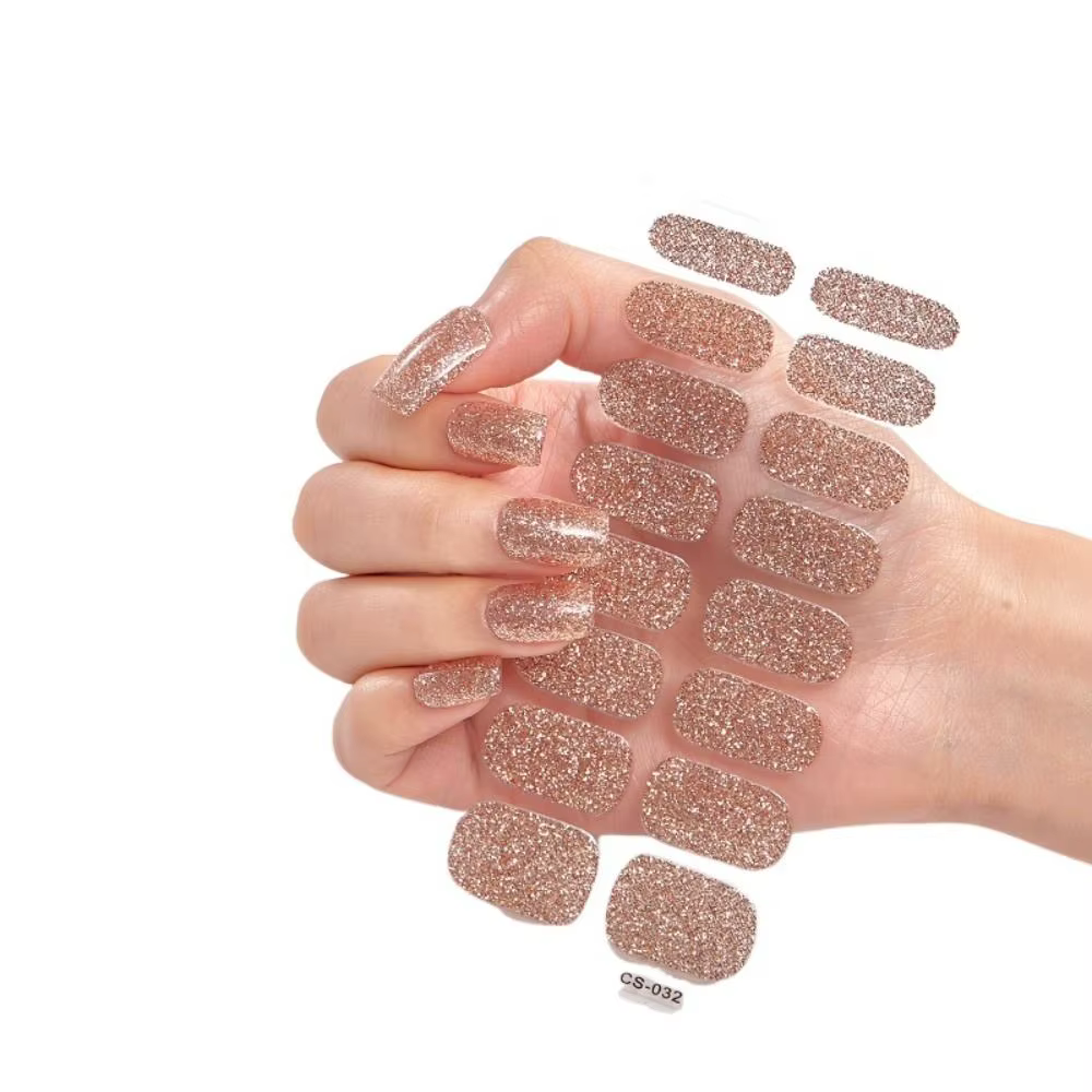 Bandes Autocollantes Solides pour Ongles en Gel