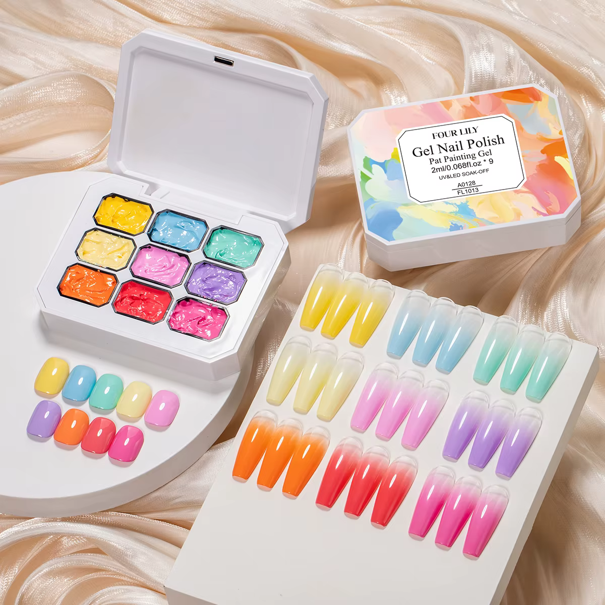 Ensemble de vernis à ongles en gel pour peinture Macaron 9 couleurs